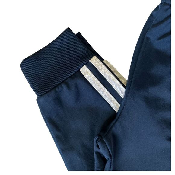 Adidas Kids 3-Stripe Joggers Size 4 Blue with White Stripes Pockets Pull-On - Picture 2 of 6